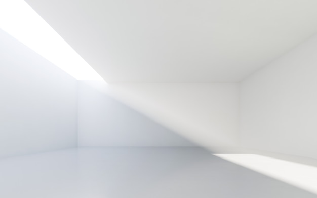 Abstract white interior. Empty room with white walls.