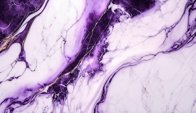 Abstract white and liquid purple color marble texture AI Generated