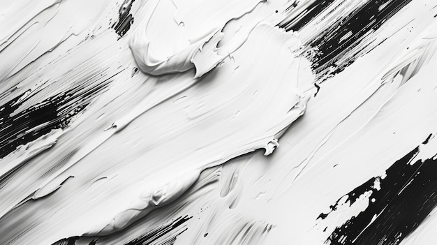 Abstract White Paint Strokes