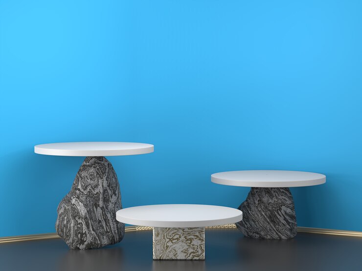 Photo abstract white platform podium