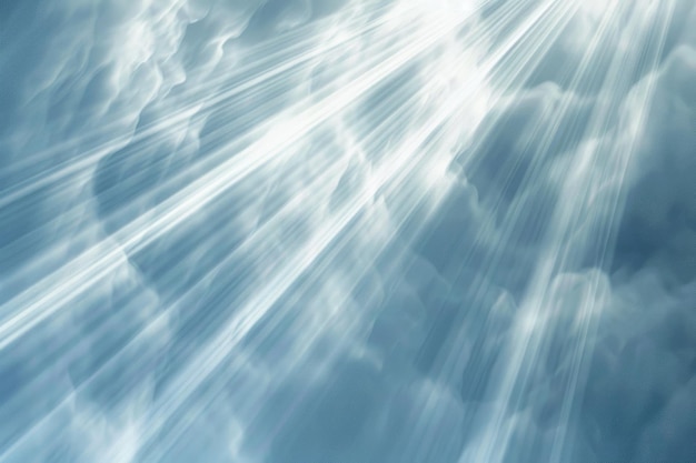 写真 abstract white rays over blue sky background