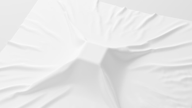 Abstract White Satin Silky Cloth for background