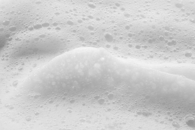 Abstract white soap foam bubbles texture background