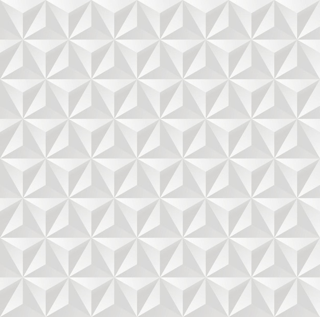 Abstract white triangle background 3d triangle seamless pattern