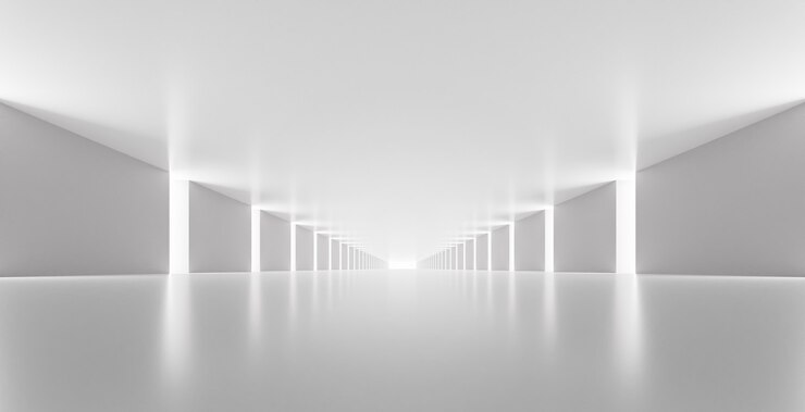 Premium Photo | Abstract white tunnel, modern background. 3d render ...