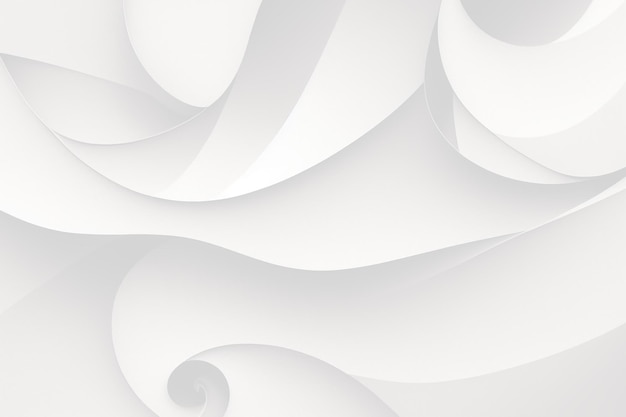 Abstract white wave background Minimal white graphic wallpaper 2D Illustration