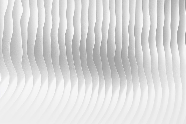 Abstract white wave background. Minimal white graphic wallpaper. 2D Illustration.