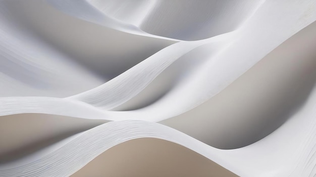 Abstract white wave background minimal