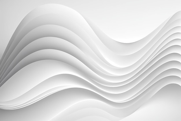 Abstract white wave background White graphic line wallpaper Created with Generative AI technology