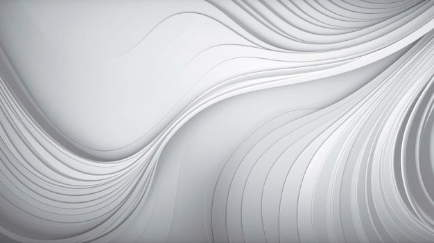 Abstract white wavy background Generative AI