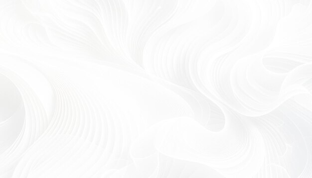 Abstract white wavy lines creating a dynamic flow on a plain background expressing a concept of movement and fluidity Generative AI Generative AI