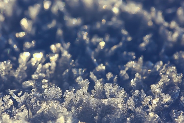 抽象的な冬の背景、霧氷、霜、氷、雪、季節