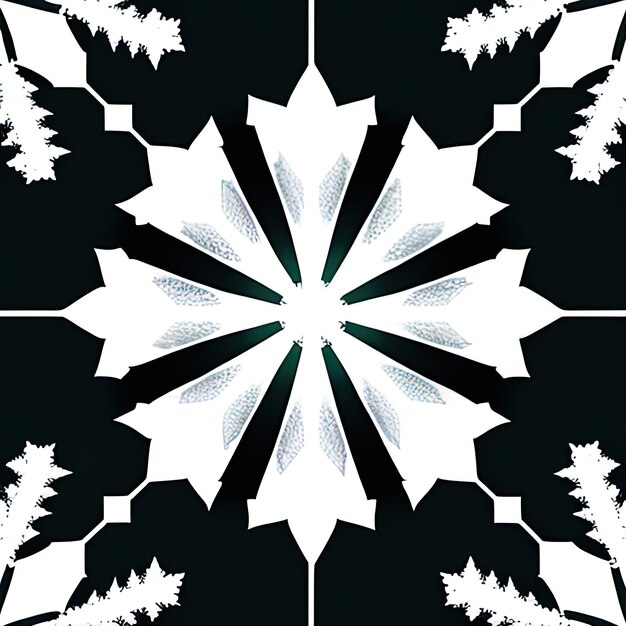 Abstract winter background made of snowflakes simple patterns