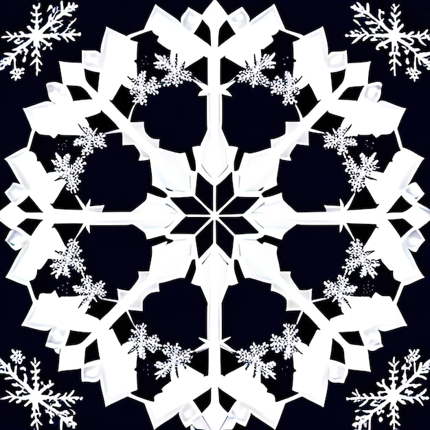 눈송이 간단한 패턴으로 만들어진 추상 겨울 배경