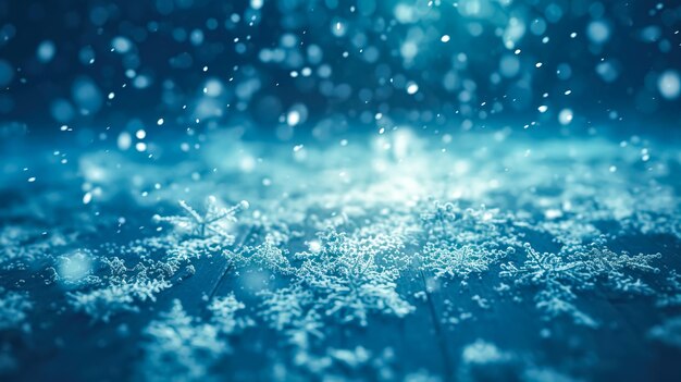 雪の結晶生成 AI と抽象的な冬の背景