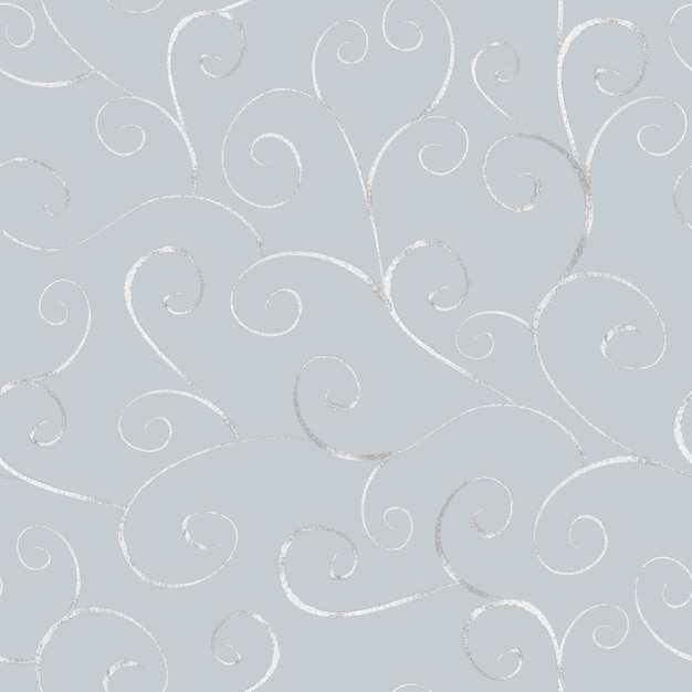 Abstract winter gray seamless background with silver oriental pattern. Can be used for wallpaper, wrapping, textile, web page background. Concept Happy New Year and Merry Christmas.