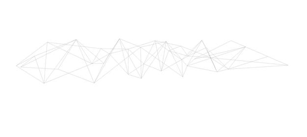 Photo abstract wireframe digital line surface white background white shading big data connection