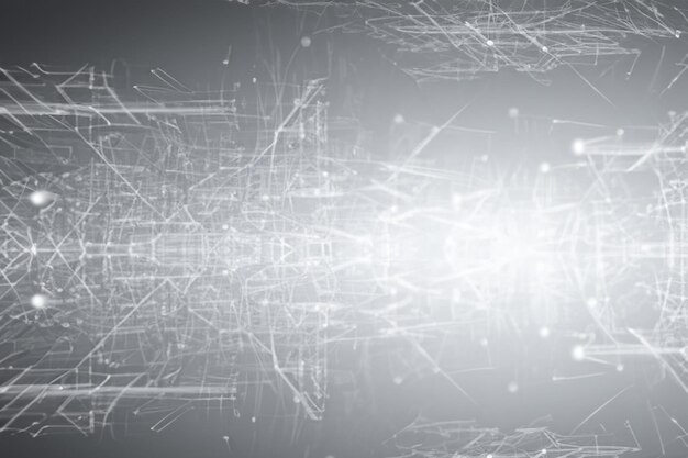 Photo abstract wireframe technology background