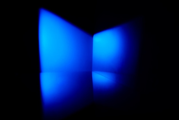 Abstract with blue light and reflection