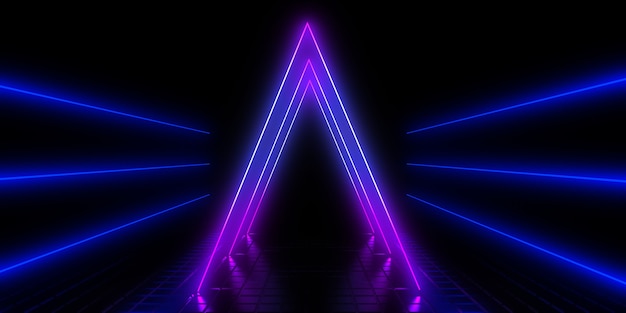 abstract with neon lights. illustration