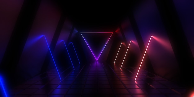 abstract with neon lights. illustration