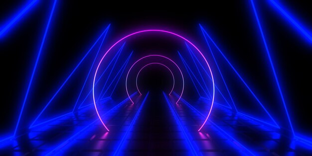 abstract with neon lights. illustration