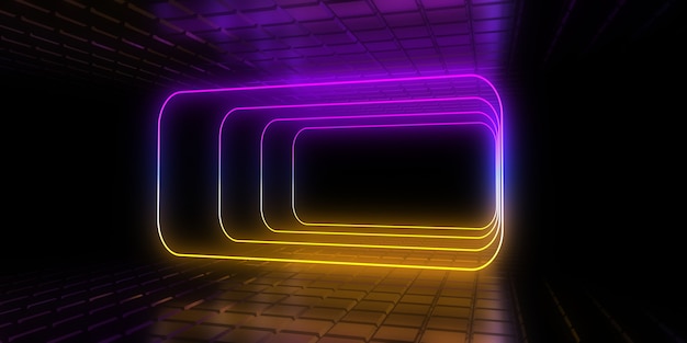 abstract with neon lights. illustration