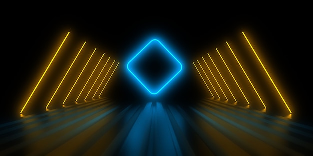 abstract with neon lights. illustration