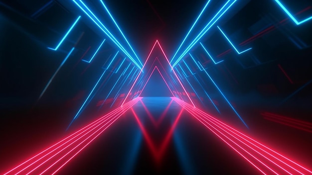 Abstract with neon lights illustration