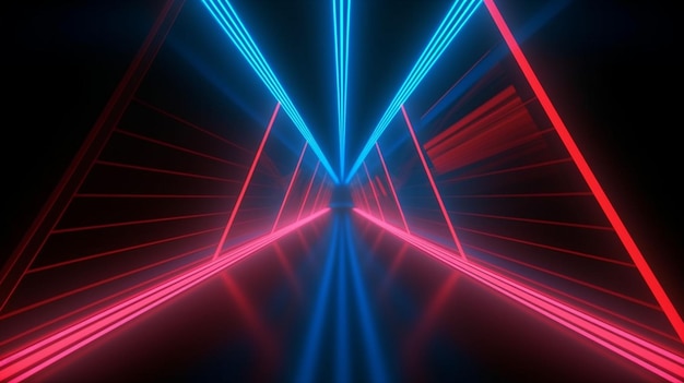 Abstract with neon lights illustration