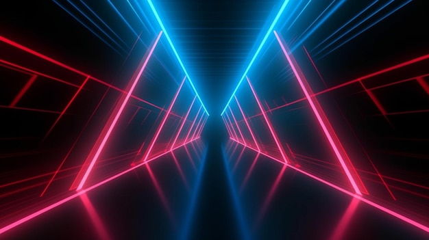 Abstract with neon lights illustration