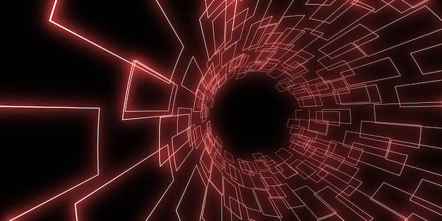 abstract with neon lights. neon tunnel.illustration3