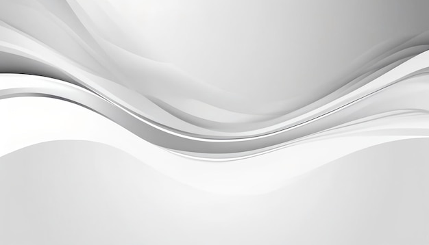 Abstract witte en grijze achtergrond voor presentatie en ontwerp met dynamische golvende lijnen sjabloon voor