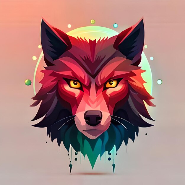 Abstract wolf head illustration