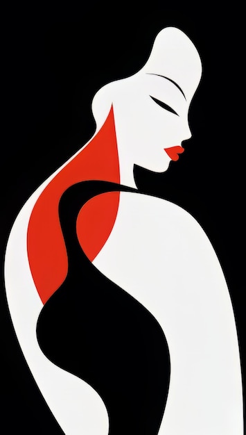 abstract woman face illustration