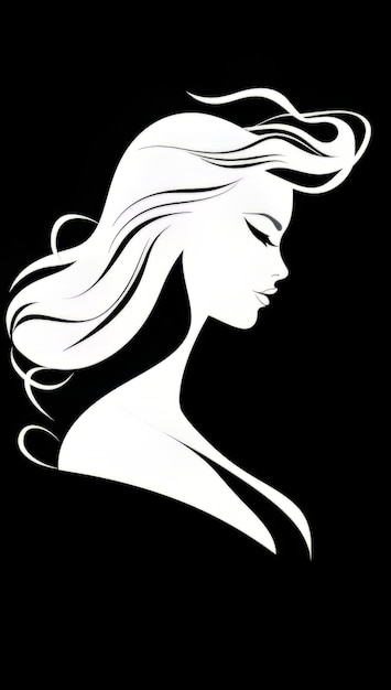 abstract woman silhouette drawing art