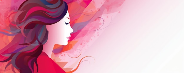 Abstract Womans day celebration banner design