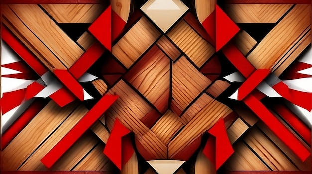 Абстрактные деревянные и геометрические фоновые красные цвета