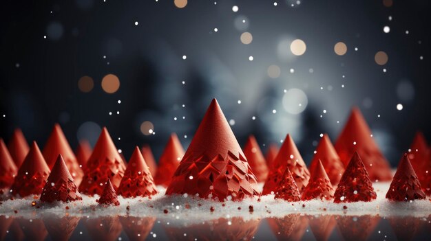 Abstract Xmas Tree Merry Christmas Red Banner Merry Christmas Background Hd Background