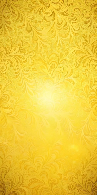 abstract yellow background with floral design vertical layout