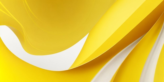 Abstract yellow background with flowing curved lines