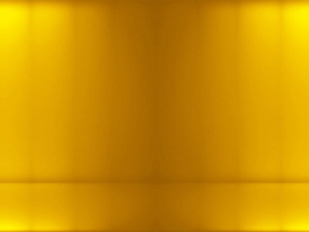 Web デザイン テンプレート、製品スタジオ ルームに使用される滑らかなグラデーションと抽象的な黄色の背景