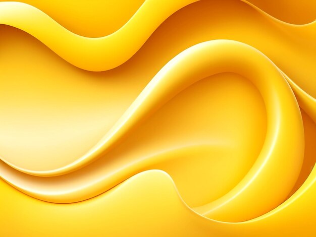 抽象的な黄色い背景 波状の流れと曲がりくねった形状 この資産は私たちに適しています