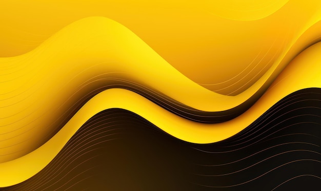 Abstract yellow color background or wallpaper with random patterns of waves and curves