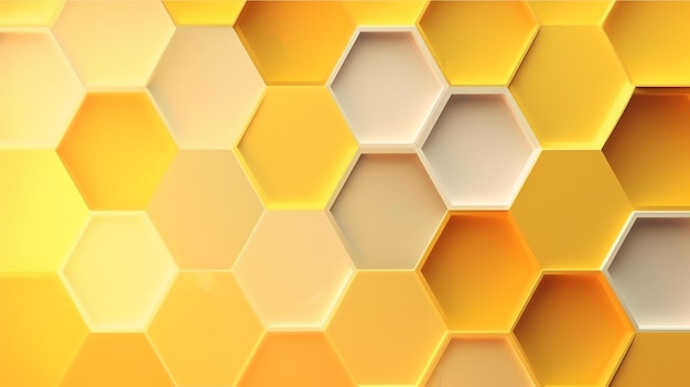 Abstract yellow color hexagon geometric background modern futuristic science design