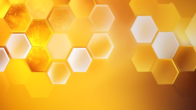 Abstract yellow color hexagon geometric background modern futuristic science design