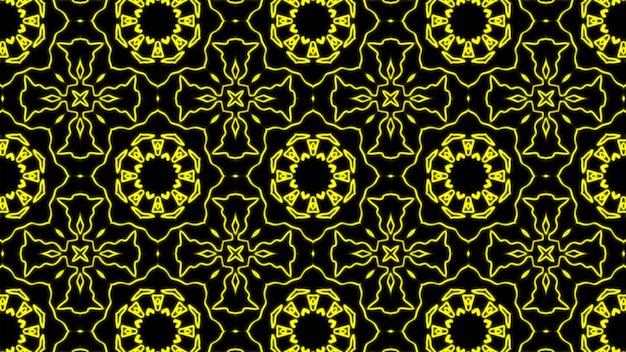 Abstract yellow geometric seamless pattern background Premium Photo