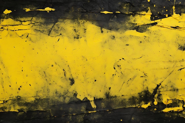 Foto grunge giallo astratto su sfondo nero