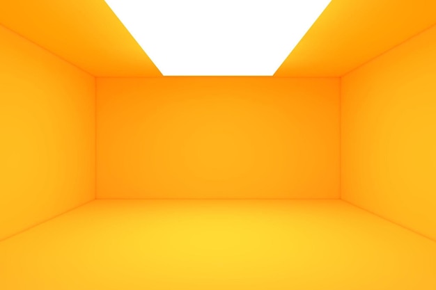 Abstract yellow interior open space