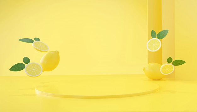 Abstract yellow lemon citrus fruits stage